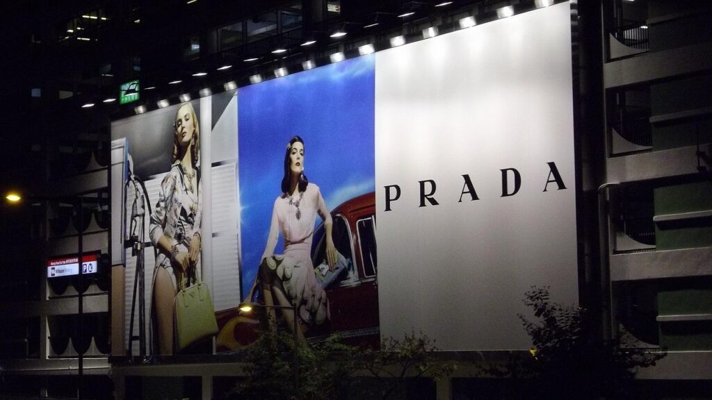 advertising, prada, billboard, advertisement, outdoor, prada, billboard, billboard, billboard, billboard, billboard